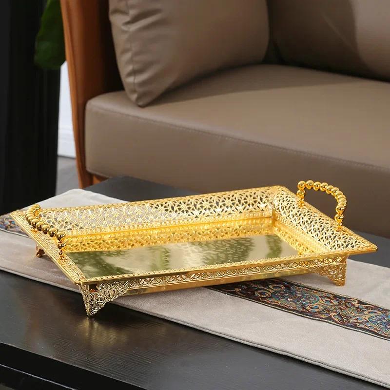 1 шт. Высококачественная европейская золотая серебряная тарелка, металлическая фруктовая сахарница, дизайн KTV hotel, тарелка-корзина, свадебное блюдо