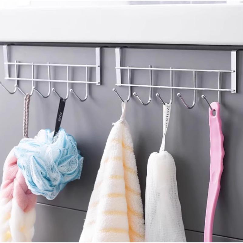Five-in-one Cabinet Door Hanging Rack, Inner Hook, Cabinet Rack for Storage, Cabinet Door Hanging Rack, Towel Hanging, Coat Hook, Coat and Hat