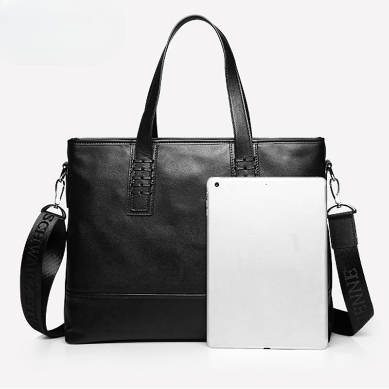 Мужская модная сумка, деловая, легкая, мужская сумка для поездок на работу, верхний слой из коровьей кожи, высококачественная мужская сумка, портфель из натуральной кожи