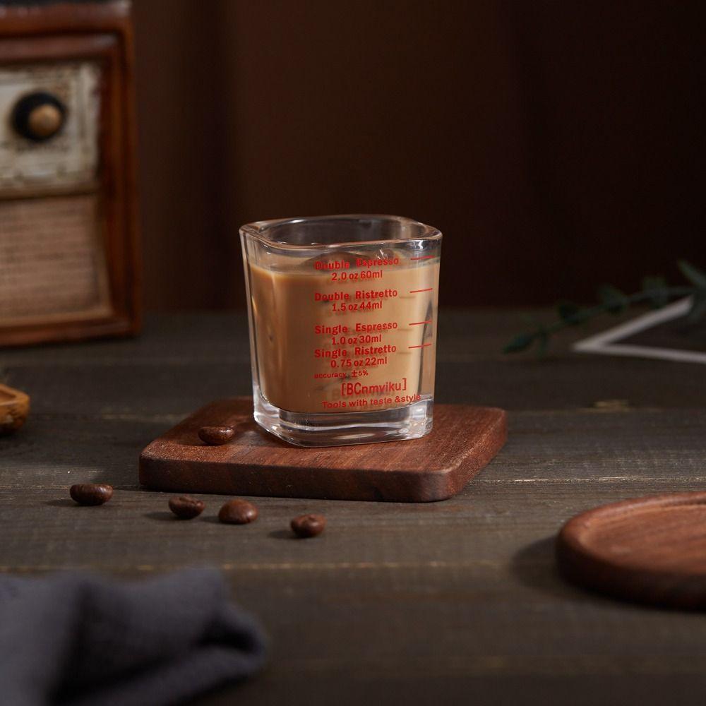 2pcs 6*6*5 CM Espresso Shot Glass Glass Coffee Ounce Cup Double Measuring Baking Cups Home