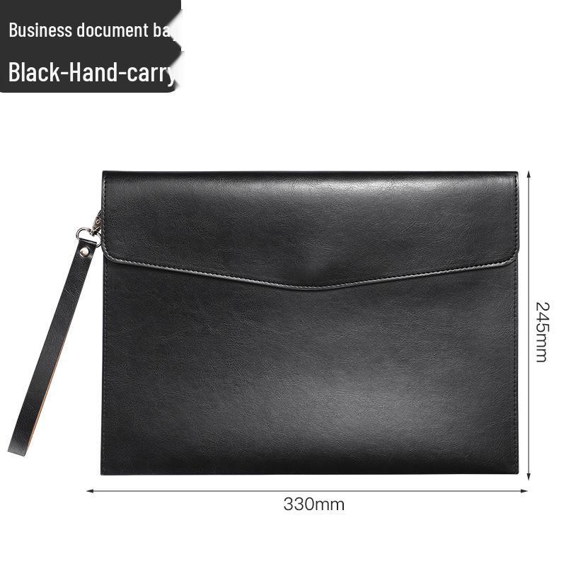 Business A4 PU File Bag - Simple Contract & Meeting Material Storage Envelope