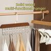 New 1 PCS Multi-functional Solid Wood Hanger Hook Women Storage Bra Hanger Home Belt Hanger Durable 8 Hooks Rack Closet Clothes Organizer