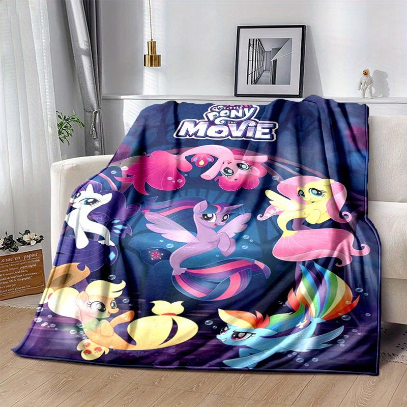1 шт., Плед-русалка "My Little Pony: Фильм", Мягкий плед для домашнего декора, Чехол на диван, Для использования на улице, Путешествия, Кемпинг, Автомобиль, Пляж, Офис, Сон, Per