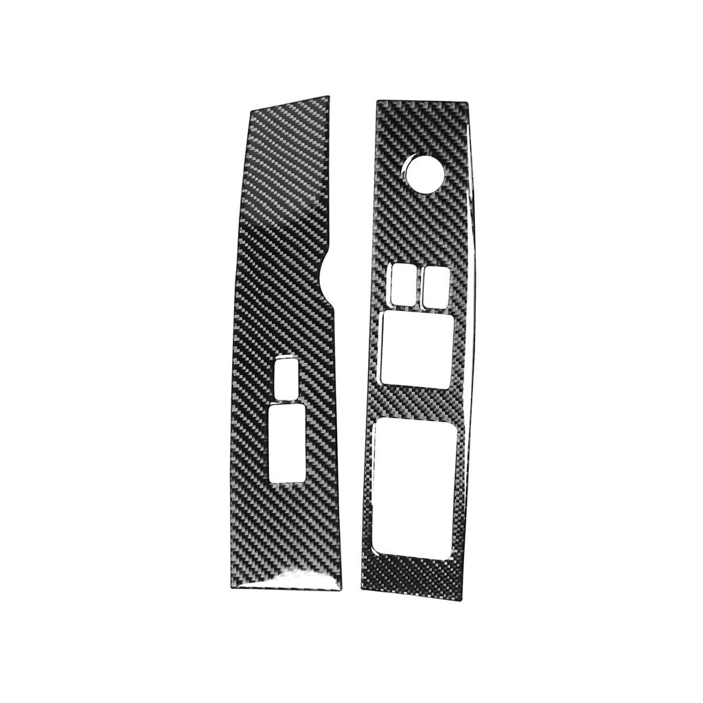 Car Window Lifter Switch Carbon Fiber Decals Decorative Stickers Cover Trims For Nissan 350Z Accesorios Para Vehículos