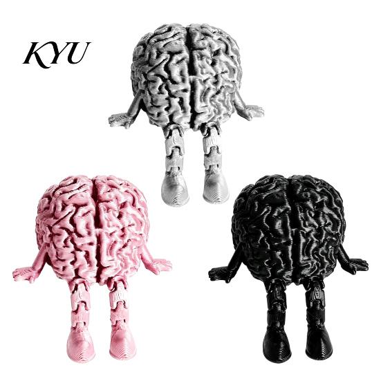 Articulated Action Figure 3D Printed Brain Figurine with Limbs, Realistic Human Model for Medical Student Accessory Desk Decor, Creative Desktop