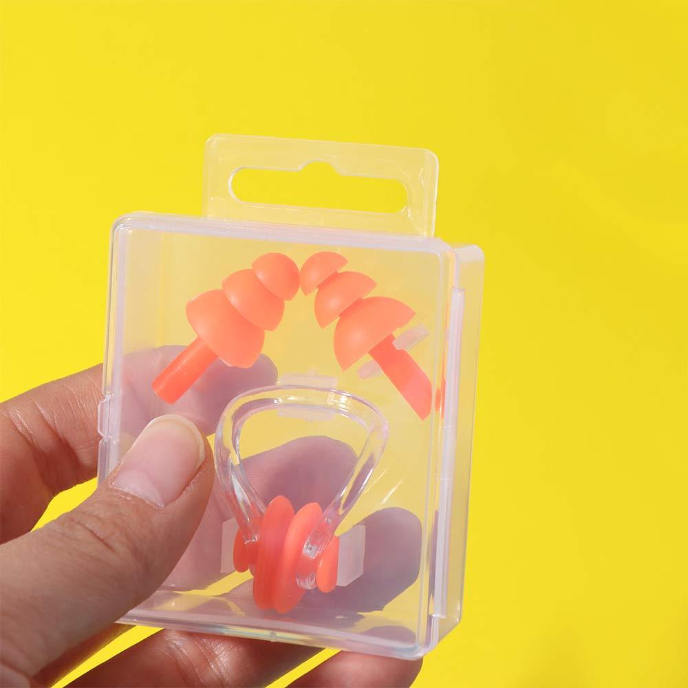 Водонепроницаемые силиконовые беруши для защиты от шума, мягкий зажим для защиты носа, беруши для плавания, зажим для носа, купание
