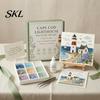 Artistic Home Ornament Making American Destinations Sea Glass Art Kit, DIY Mosaic Craft Unique Gifts for Lovers Coastal Kit Adults, Handmade Gift Wall