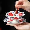 Creative Umbrella Shape Ceramic Tea Filter Rotating Umbrella Tea Leaker Tea Bowls Set Teaware  Ceremony Accessor Tea Table Decor