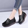 Fashion Women Flats Platform Shoes Women Elegant Genuine Leather Shoes Woman Autumn Slip On Casual Flat Shoes Women Zapatos De Mujer