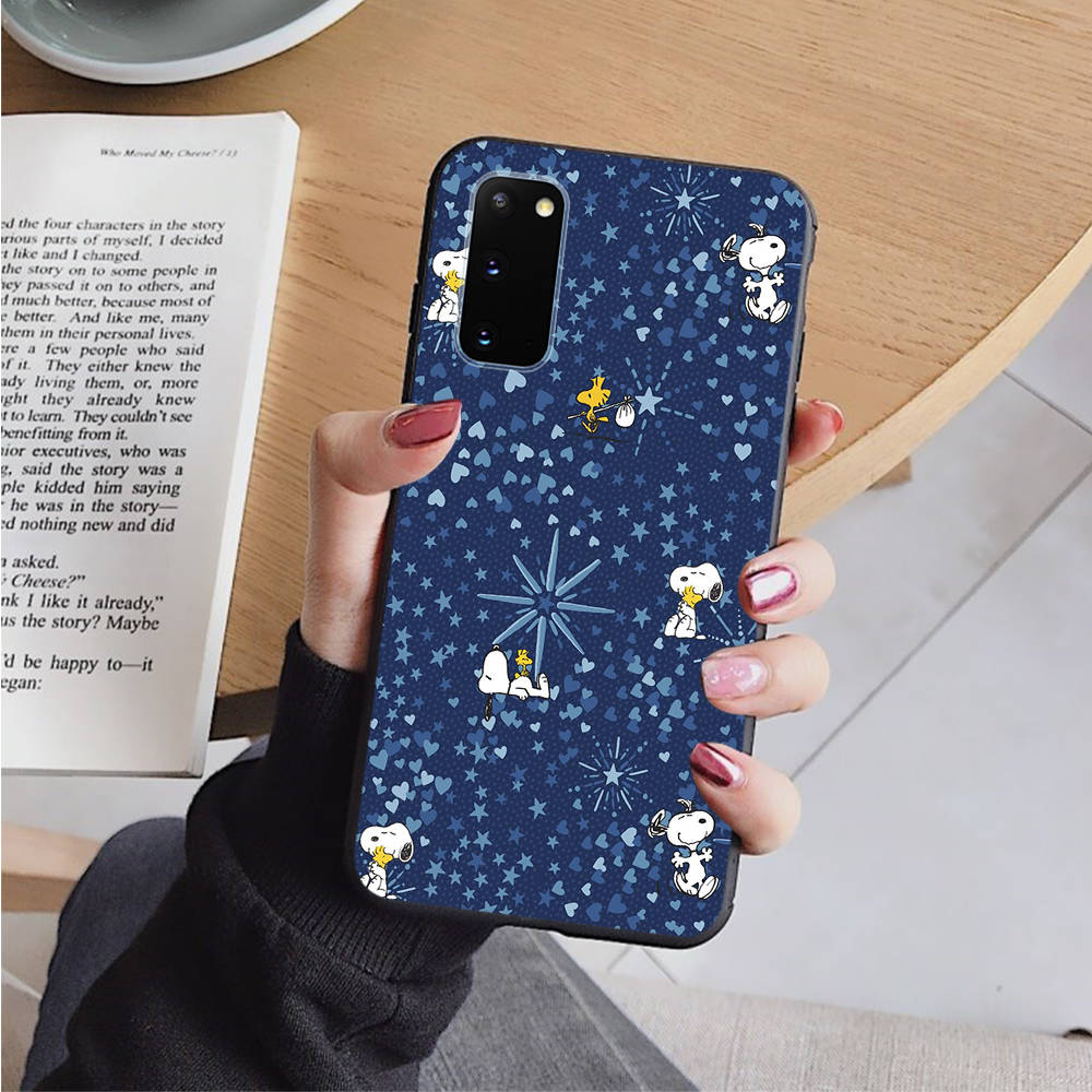 AN11 Snoopy Black Case for Xiaomi Poco X6 M5 M6 F5 F6 F1 C65 C55 C50 C51 C40 Redmi Note 7 8 14C A3X 13C 12C 11 10A 9C Pro Sofe Cover