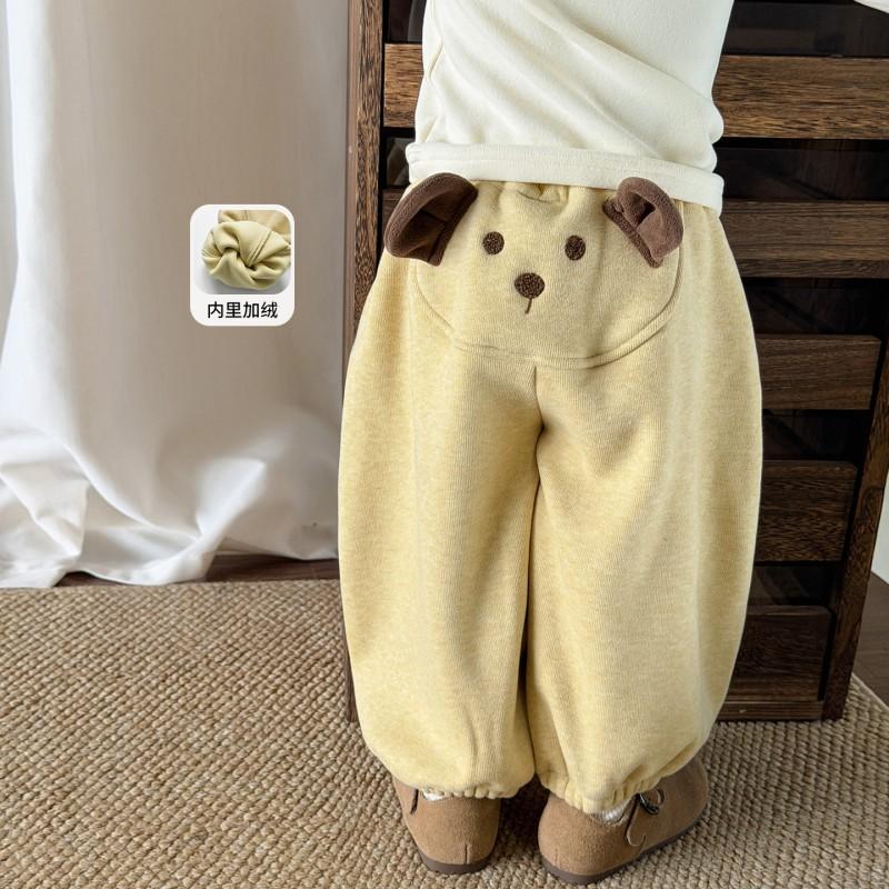 Girls Winter 3-Piece Set Cartoon Fleece Vest Top Pants A Class Toddler Kids Warm Casual Outfit