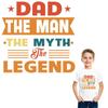 Dad Legend Iron On Transfer Heat Press Appliqued Parches Ropa Hoodies Diy Clothes Stickers T-Shirt Heat Transfer Printing