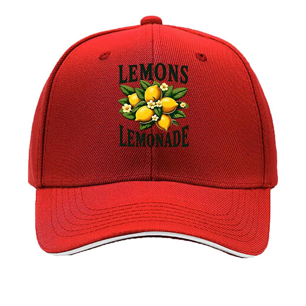 LemonThemed Baseball Cap Lightweight Breathable Hat with Lemon Design Hand Washable Ideal for H Sandwich Baseball Cap
