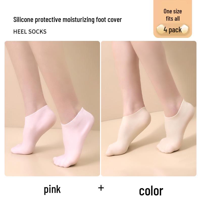 Silicone Moisturizing Foot Sleeve for Heel Crack Protection