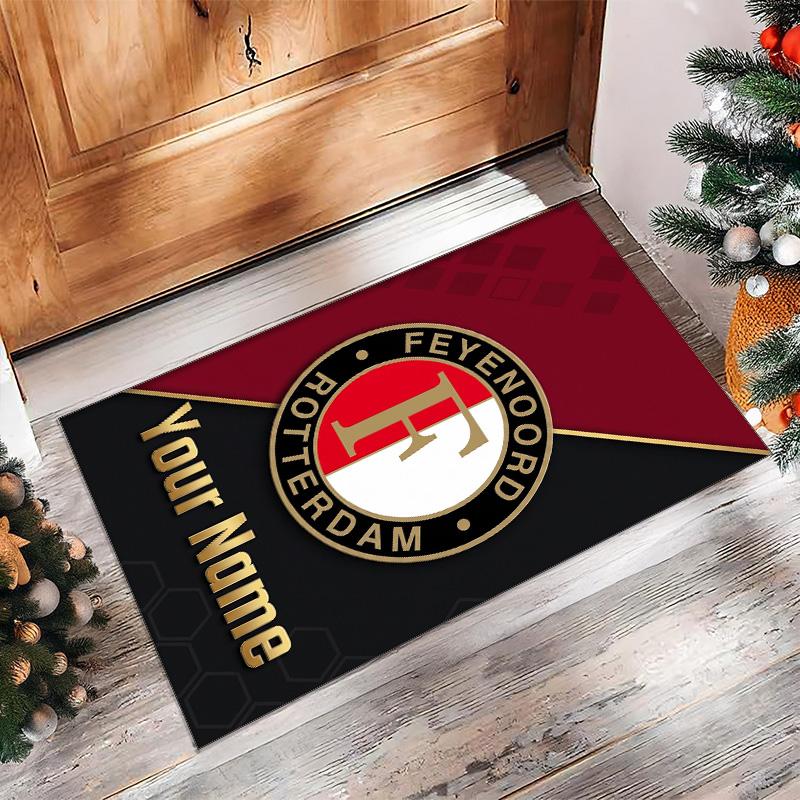 Feyenoord Printed Crystal Velvet Rug Non‑Slip Crystal Velvet Carpet For Sofa Bedroom Indoor Home Decoration