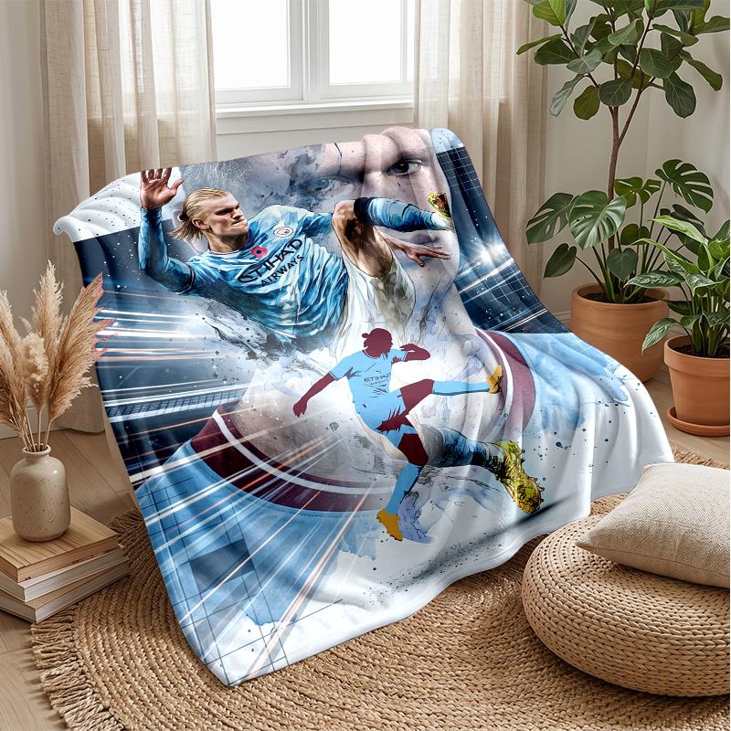 Erling Haaland Soft Flannel Fleece Blanket Lightweight Cozy Warm Throw Blanket For Sofa Bed Home Decor