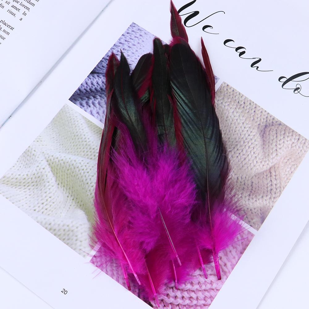 50pcs/pack Black Rooster Feathers Dyed Colorful Natural Pheasant Plumes 15-20cm/6-8 Inch Costume Party Decor Feathers for Craft