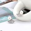 Серьги-гвоздики Beixi из стерлингового серебра S925 с бриллиантом и жемчугом в форме листа гинкго - Элегантные и модные женские украшения