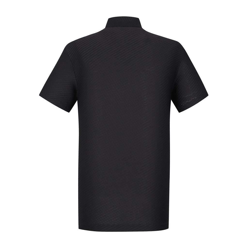 SUPERIOR Men'S Diagonal Jacquard T-Shirt Black (Imjftty20839)