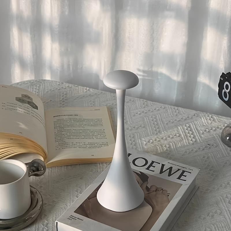 Перезаряжаемая настольная лампа, Бесступенчатая регулировка яркости, Современная настольная лампа с сенсорным управлением - 3 цвета (Прохладный/Естественный/Теплый), Настольная лампа для спальни для украшения дома