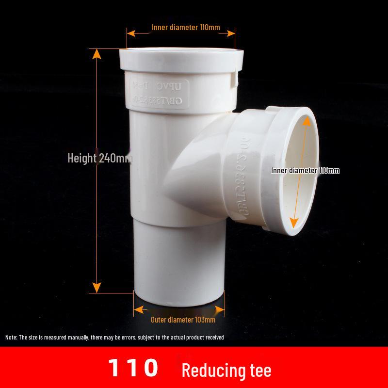 PVC Drainage Reducing Unequal Tee with Inspection and Socket Spigot