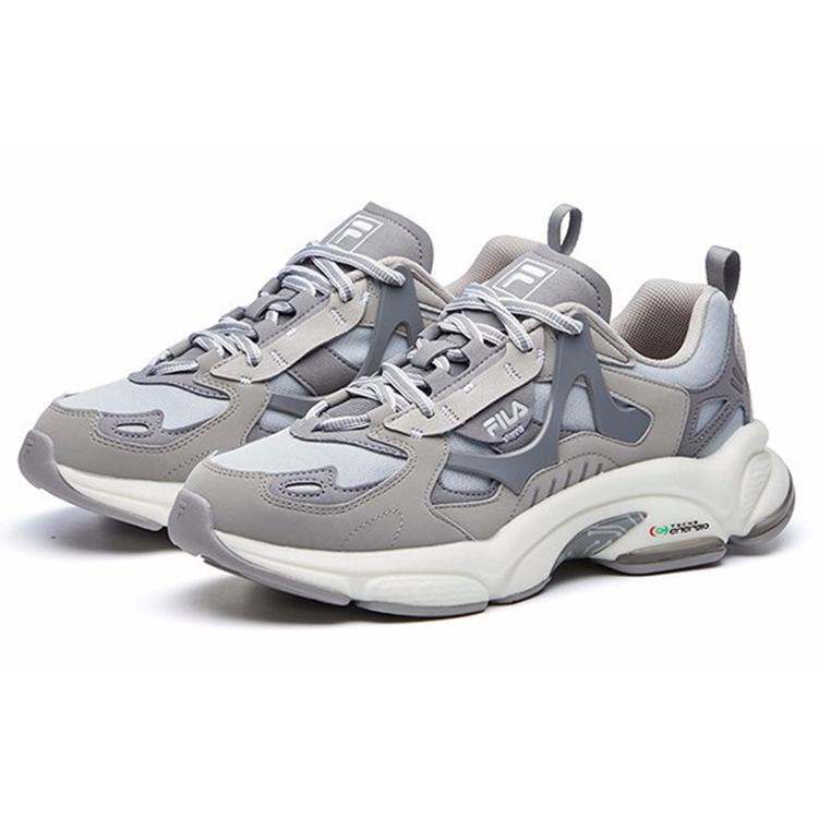 FILA FUSION RJV Cushioning Abrasion Resistant Breathable Low top Casual Shoes Men's Solar Rock Gray (Unisex) Casual Shoes T12M111107FGD