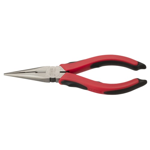 TONE RP-150G Long Nose Pliers (Master Grip Type), Red, Total Length 162mm