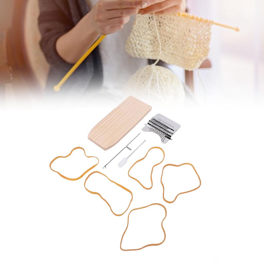 Машина для штопки крючком, деревянная штопальная машина, носки, одежда, ткацкий станок для самостоятельного ремонта джинсов