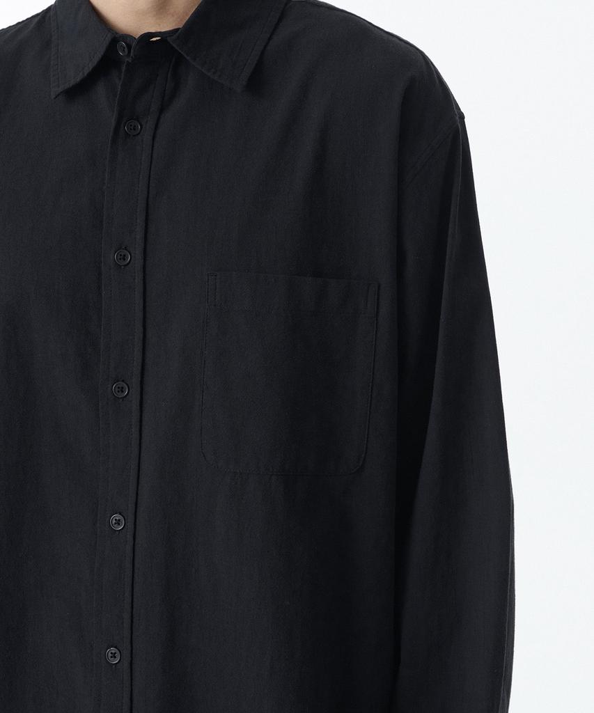 MUSINSA STANDARD Relaxed Natural Touch Shirt [Black]
