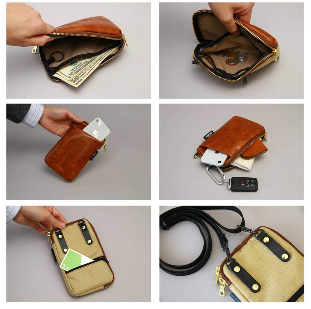 AGILITY Affa Smartphone Shoulder Bag Smartphone Shoulder Pouch Shoulder Bag Mini Shoulder Genuine Leather Leather "Park Pochette" Men's