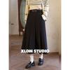 Xiao Li Plus Size Korean Style Pleated Skirt - Spring Hip-Covering, Slimming, Loose Fit for Women