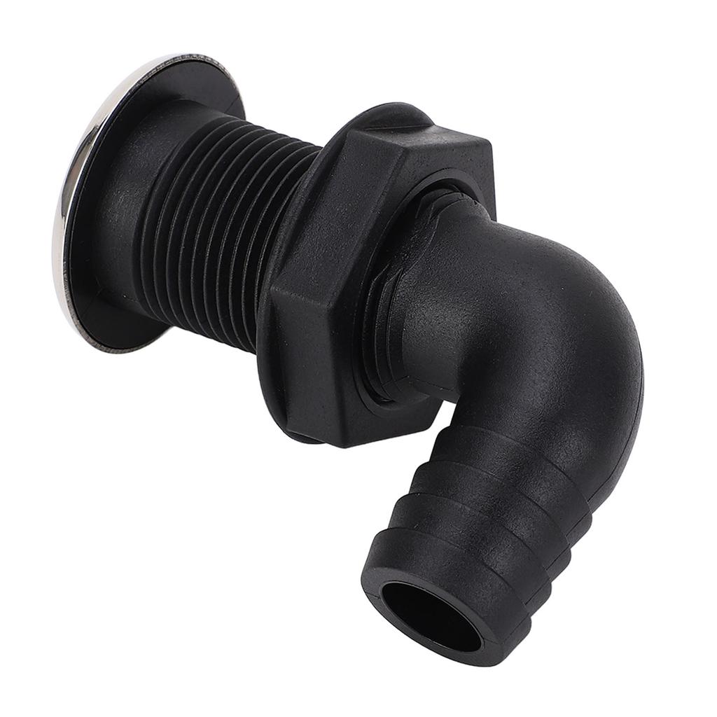 Marine Drain Plug 25mm 1in Nylon Protective Versatile Boat Drain Plug for Kayak Fishing Boat Yacht 90 Degree Tube,