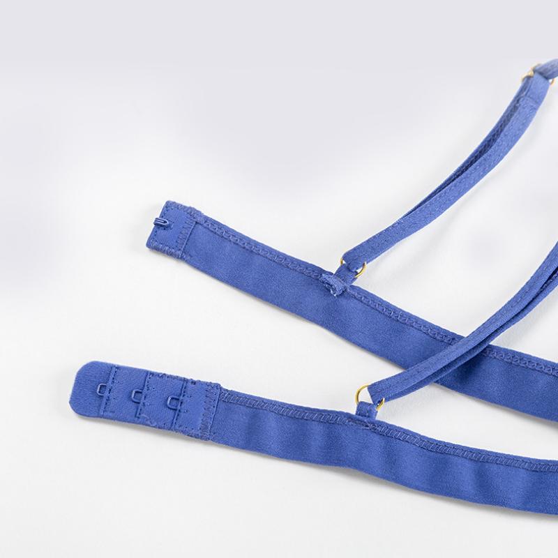 Тонкое нижнее белье с цветными блоками, треугольные чашки, красивый бюстгальтер на спине, тонкие бретели, небольшой бюстгальтер со сборками сзади, однорядная пряжка