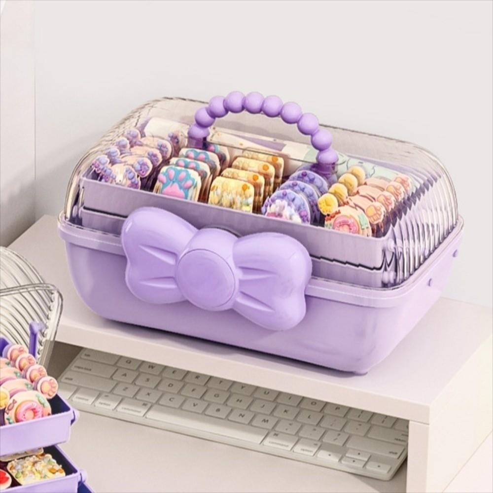 3Layer Jewelry Hair Accessories Storage Box Practical Display Collection Case Workspace Storage