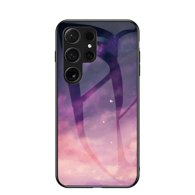 For Samsung Galaxy S24 Ultra S24 Plus S24 S23 Ultra S23 Plus S23 S22 Ultra S22 Plus S22 Starry Sky Pattern Glass Phone Case