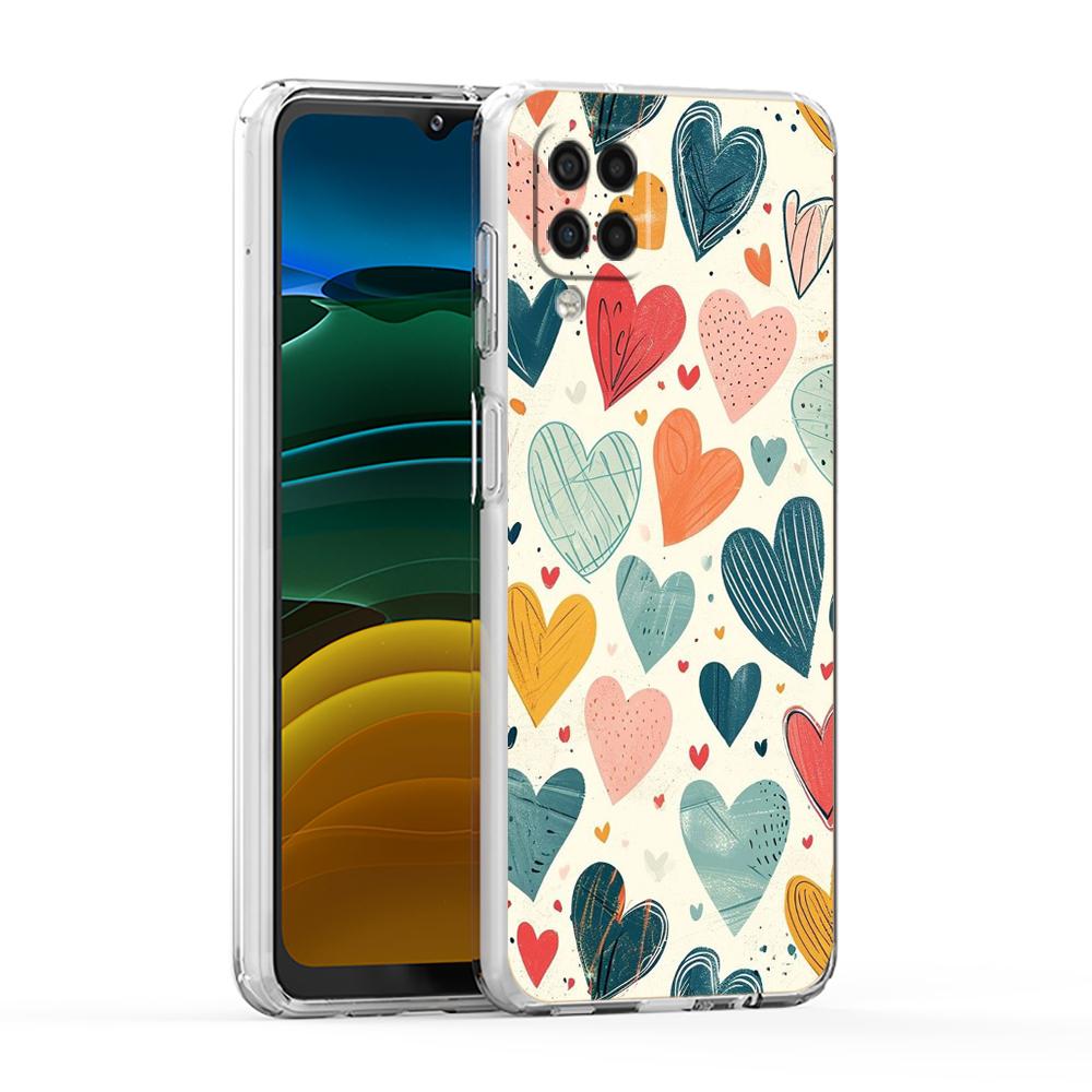 Красочный чехол-сердечко для телефона Samsung Galaxy A13 A33 A35 A55 A73 A53 A23 A51 A71 A21S A31 A41 A05s A03S A15 A25 5G