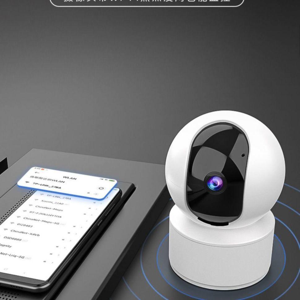 360° Rotating Wireless WiFi Surveillance Camera with Phone Connectivity, Remote Access, Clear Night Vision, and Smart Tracking