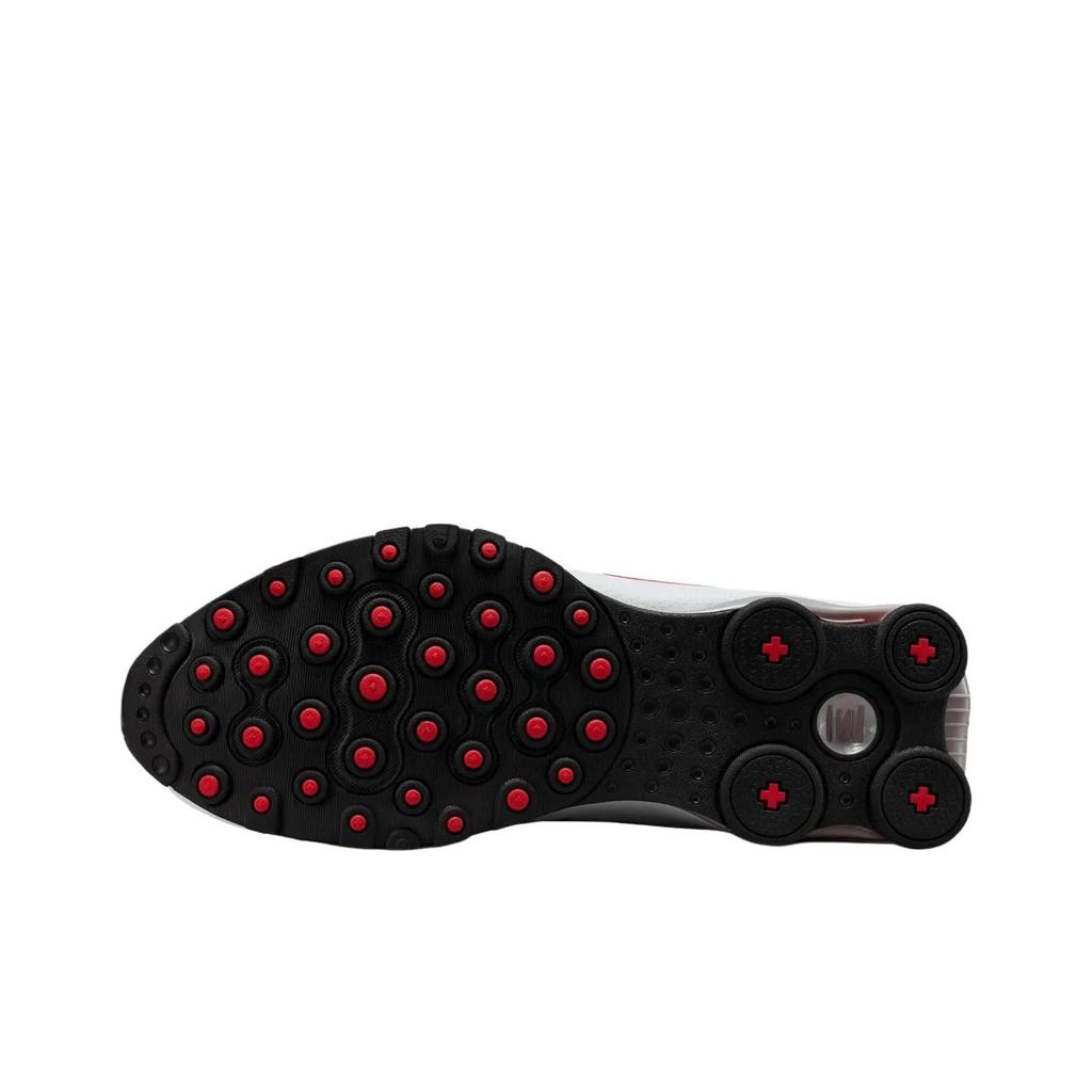 Nike Кроссовки Shox NZ Унисекс Белый Университетский Красный Черный Металлик Серебристый 378341-104