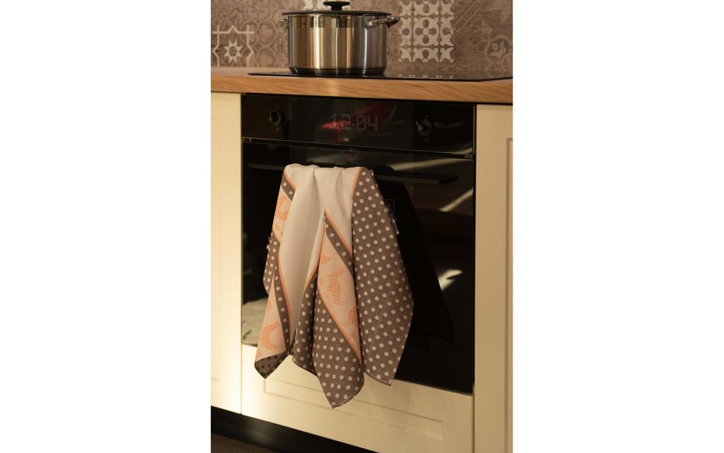 Zwoltex Folk Kitchen Set Cotton Cloth 3 Pcs Pink 50X70