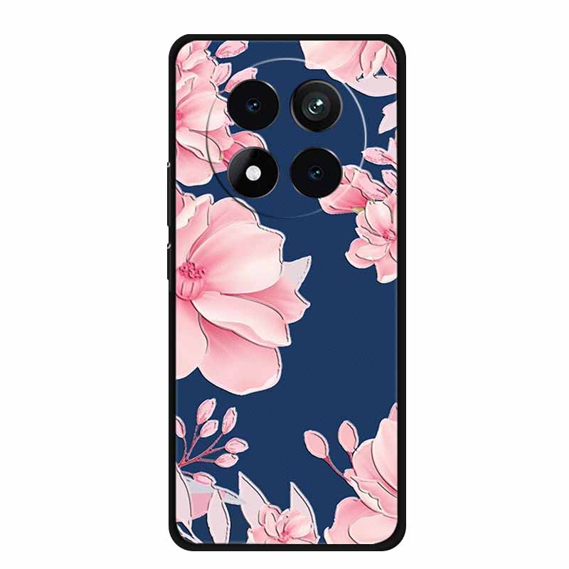 3D Emboss Case For Xiaomi Redmi Note 15 Phone Case Flowers Black Silicone Soft Back Cover Coque For Redmi Note 15 Pro Plus Case