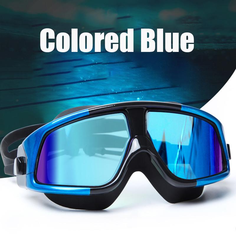 Очки для плавания для взрослых, 0-600 градусов, для близорукости, для мужчин и женщин, водонепроницаемые, противотуманные, в большой оправе, очки для плавания, оптические очки для плавания, дайвинга, мм365