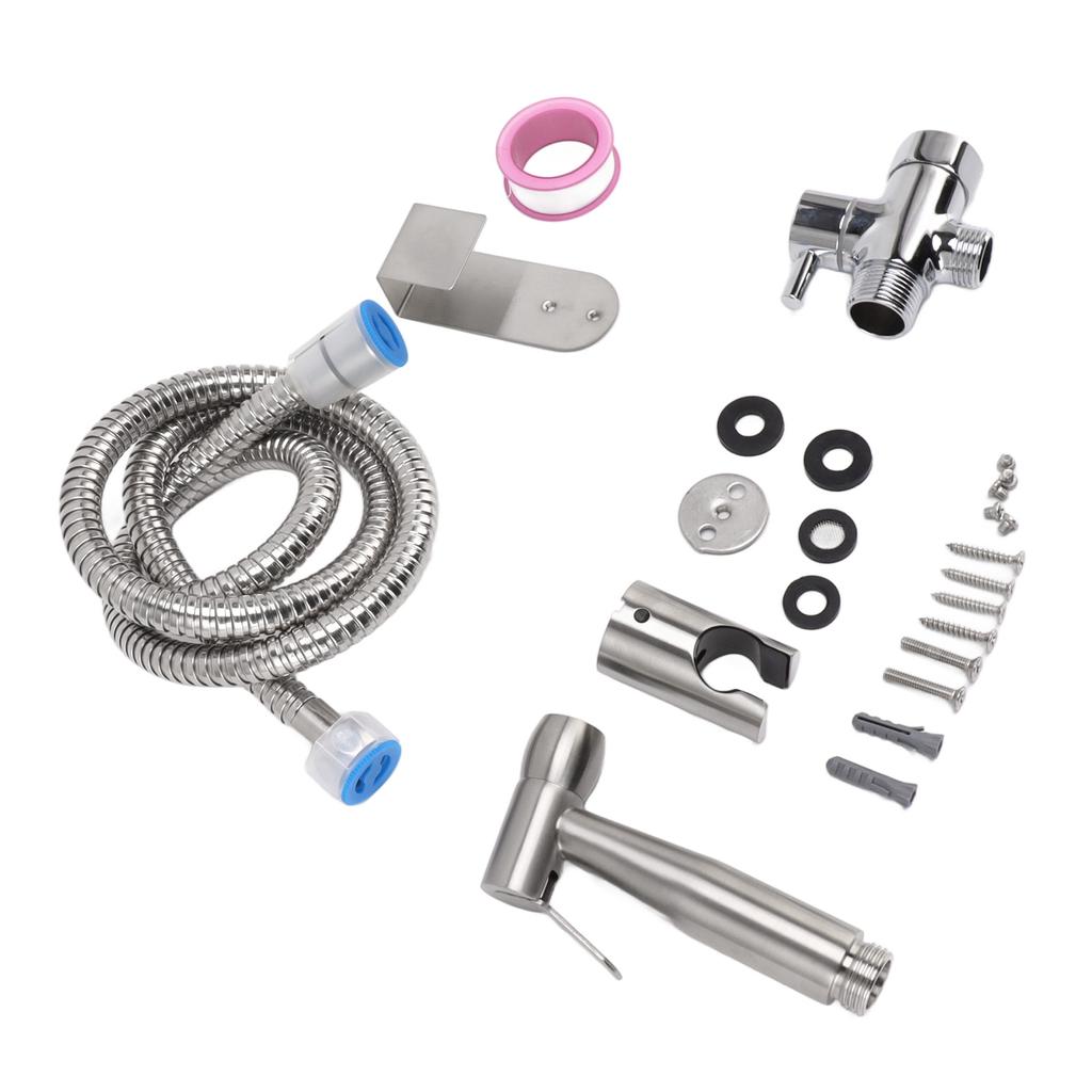 Kitchen Sink Sprayer Kit 304 Stainless Steel Handheld Bidet Sprayer Replacement for Toilet