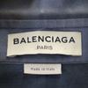 Balenciaga Made In Italy Tie-dye Pattern Long Sleeve Shirt 38 Navy Men's Used