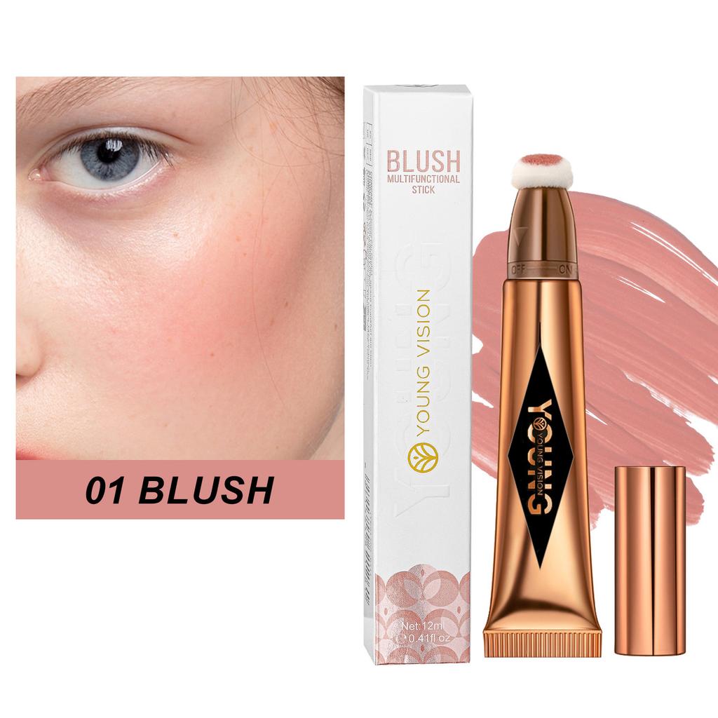 YOUNG VISION Toning Blush Highlight Stick Liquid Blush Hydrates Moisture with Water Resistance