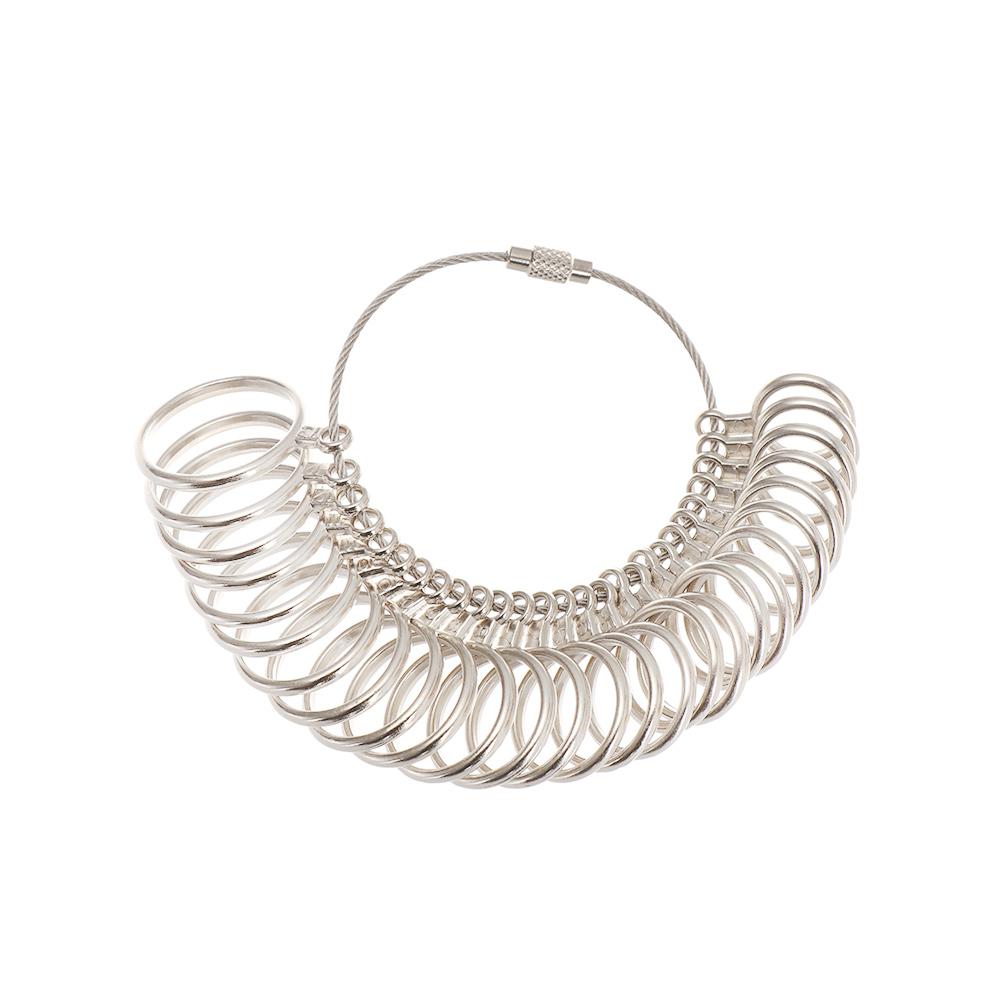 Металлическая измерительная линейка, измерительный инструмент для колец, измерительный инструмент для колец на палец, измерительный инструмент для ювелирных изделий, размер США