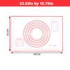 Очень большой силиконовый коврик для выпечки 32"x24" - Антипригарный, нескользящий коврик для теста с разметкой от Leeseph (Красный и черный)