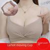 Thai Latex Women's Extra-Thick, Non-Magnetic, Super Gathered, Anti-Sagging, Wire-Free Bra