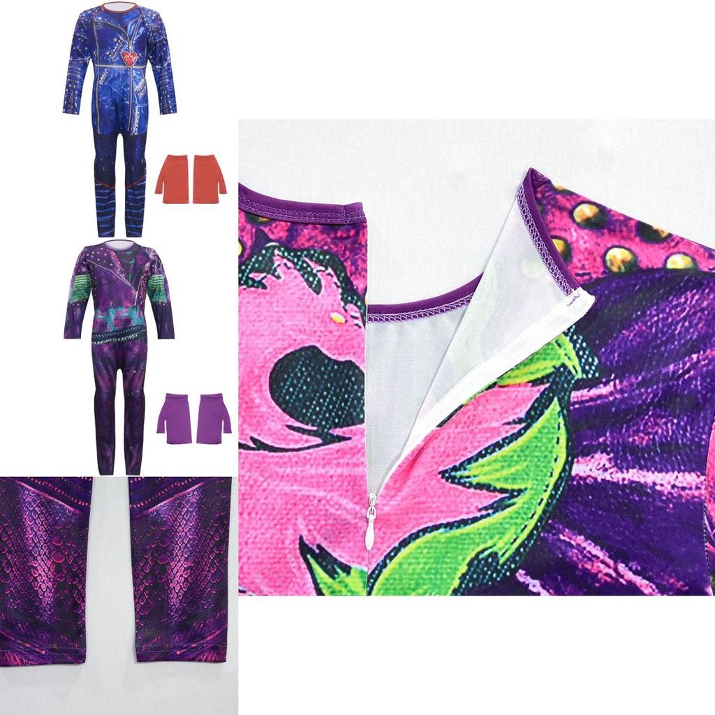 Костюм для косплея Мал и Одри из Наследников 3 для детей. Идеально подходит для Хэллоуин-вечеринок