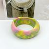 Exaggerated Acrylic Bangle Bohemian Retro  Hand Ring Cute Wide Cuff Bracelets  Decoration