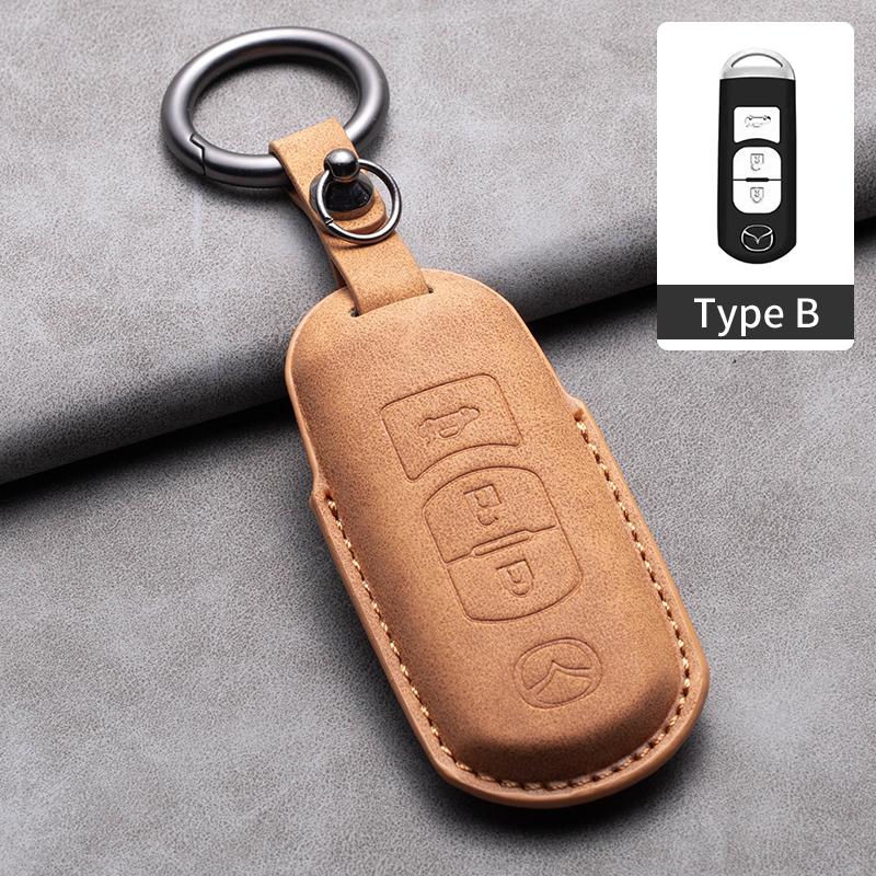 Sheepskin 2/3 Buttons Car Remote Key Case For Mazda 2 3 6 Atenza Axela Demio CX-5 CX5 CX-3 CX7 CX-9 2015 2016 2017 2018 2019